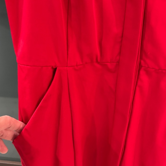 Diane Von Furstenberg Puff Sleeve Button-up Midi Dress - Red Size 2 - Picture 10 of 12